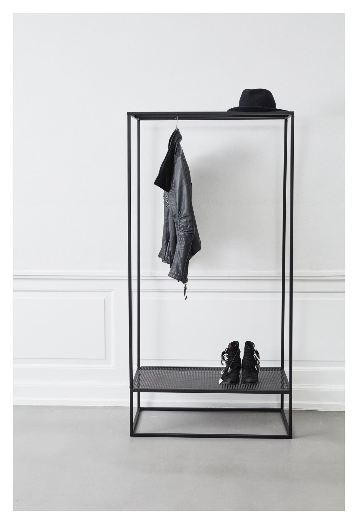 Grid Clothes rack, black steel