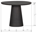 Woood Damon Dining Table Ø100 - Brown