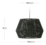 Cantia Lampshade, Ø36.5, Black cotton