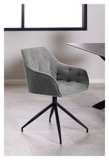 Brooke, dining chair w/armrests - gray