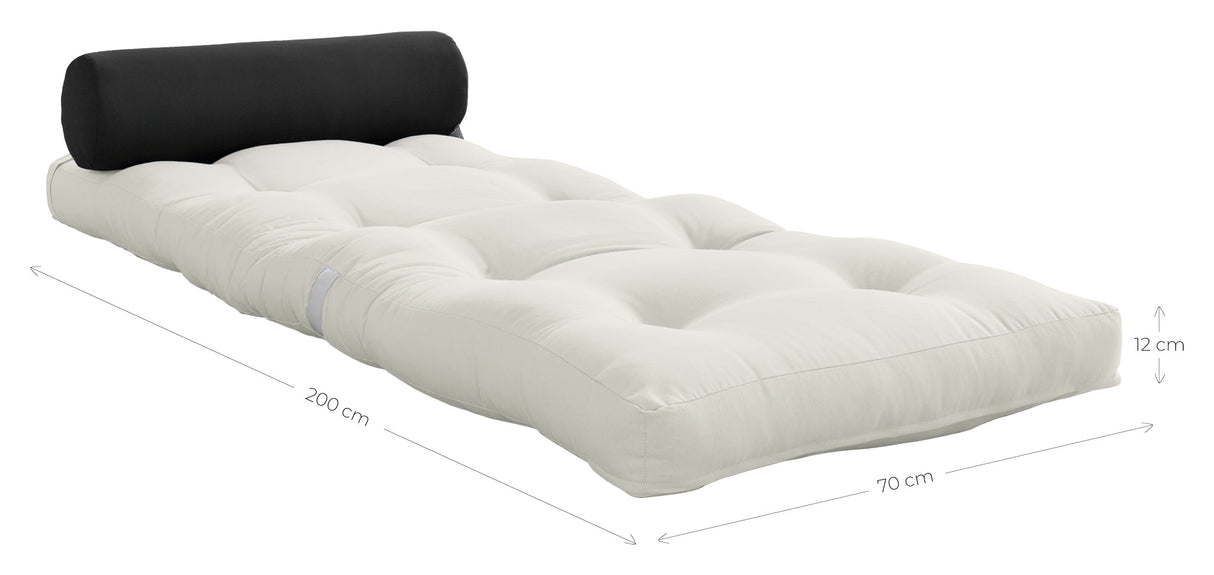 Wrap Futon, Dark Gray/Offwhite