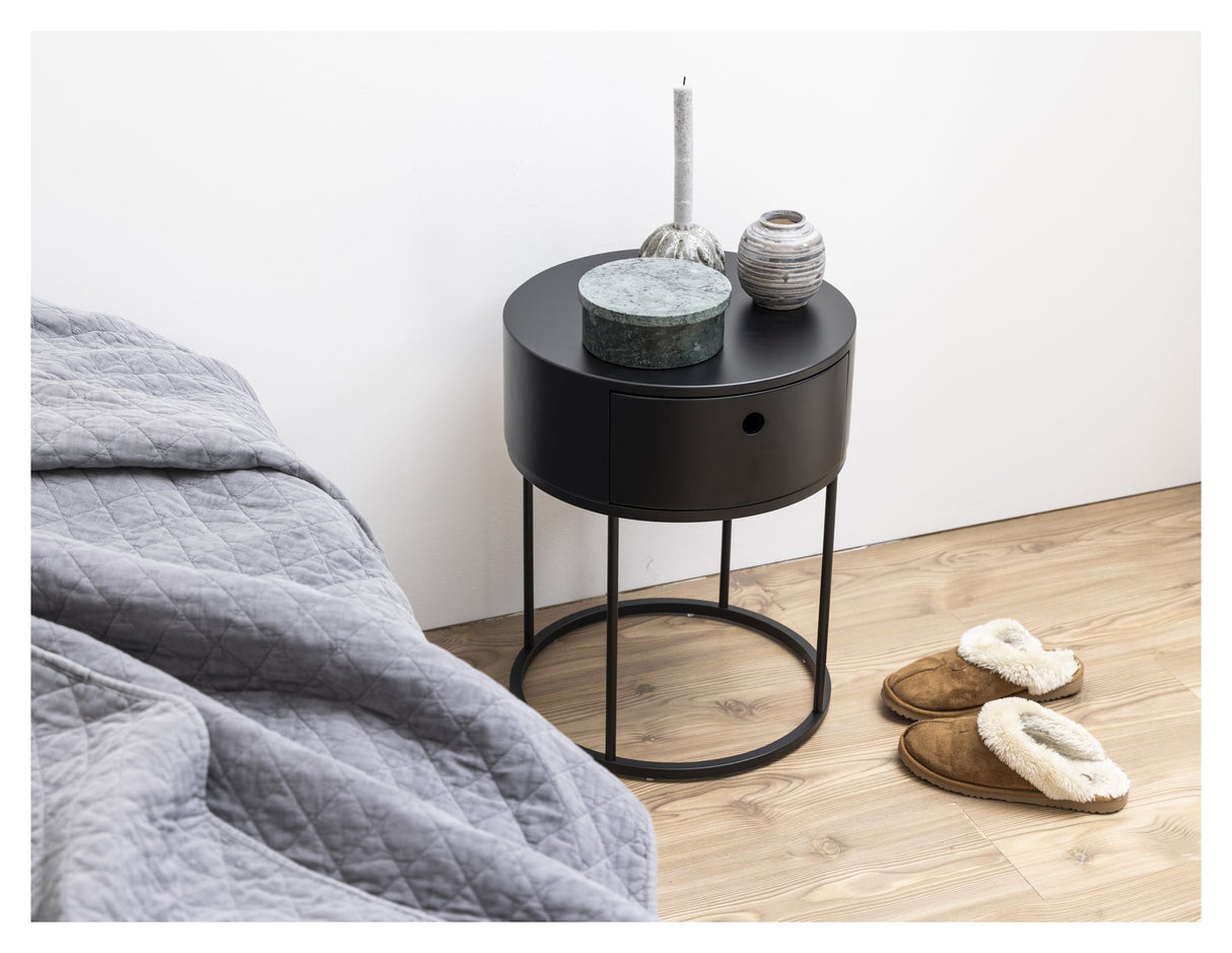 Polo, bedside tableØ40 - black