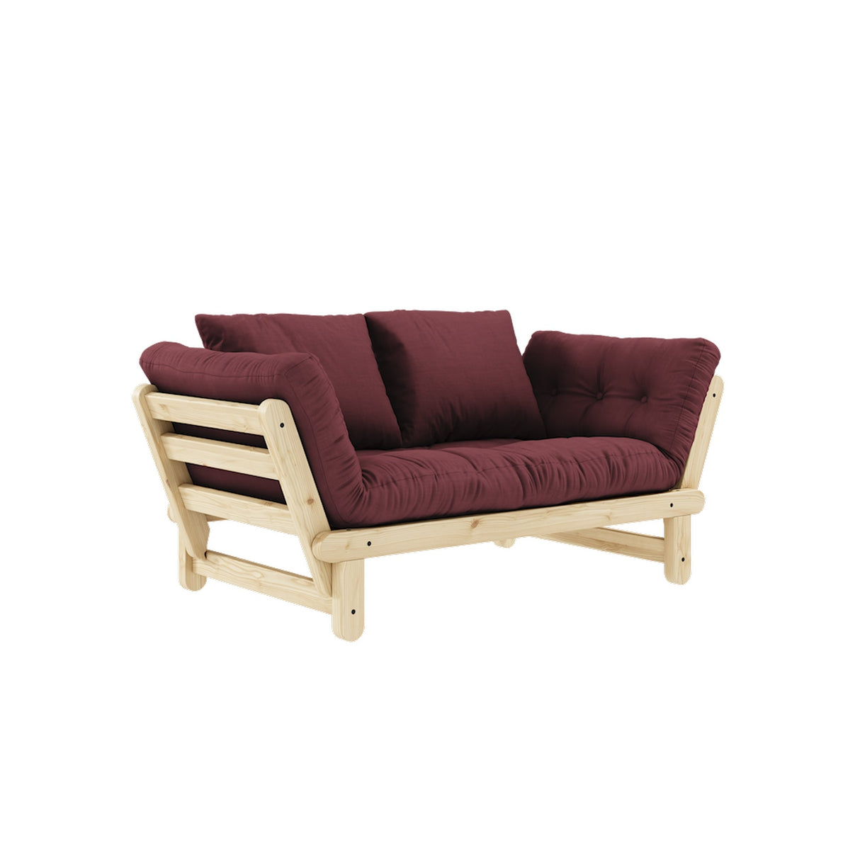 Beat, sofa bed, bordeux/nature