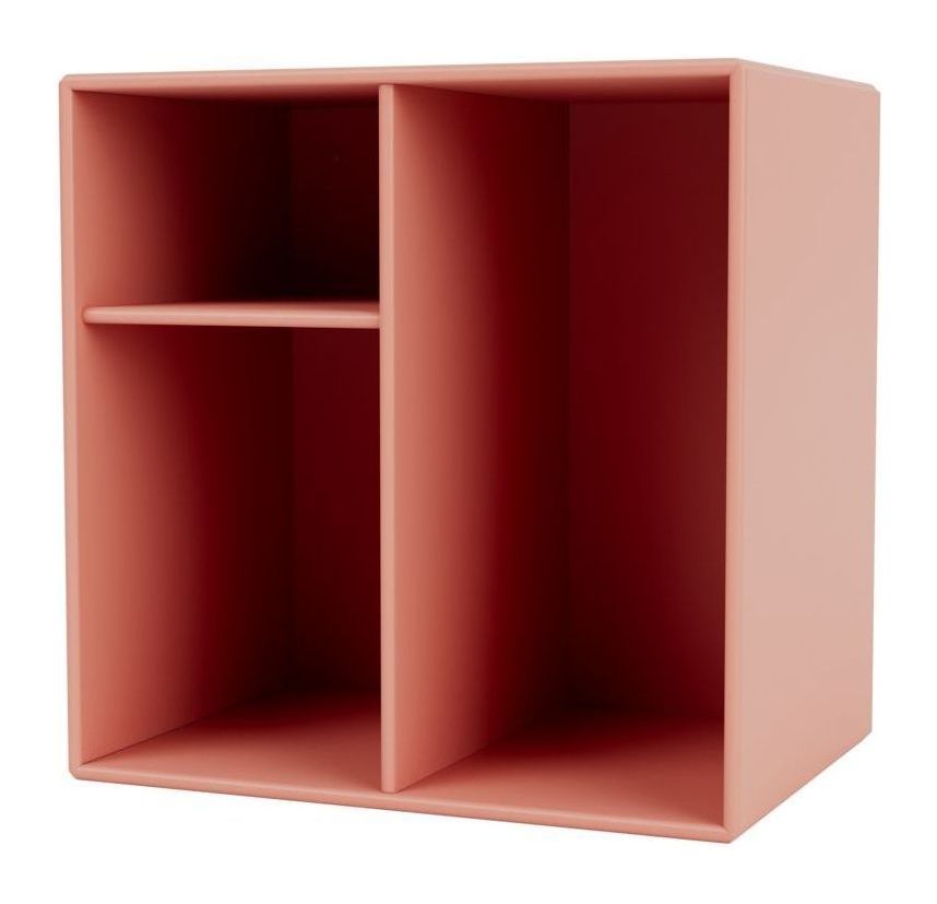 Mini 1202 Shelving Module with shelves, Rhubarb