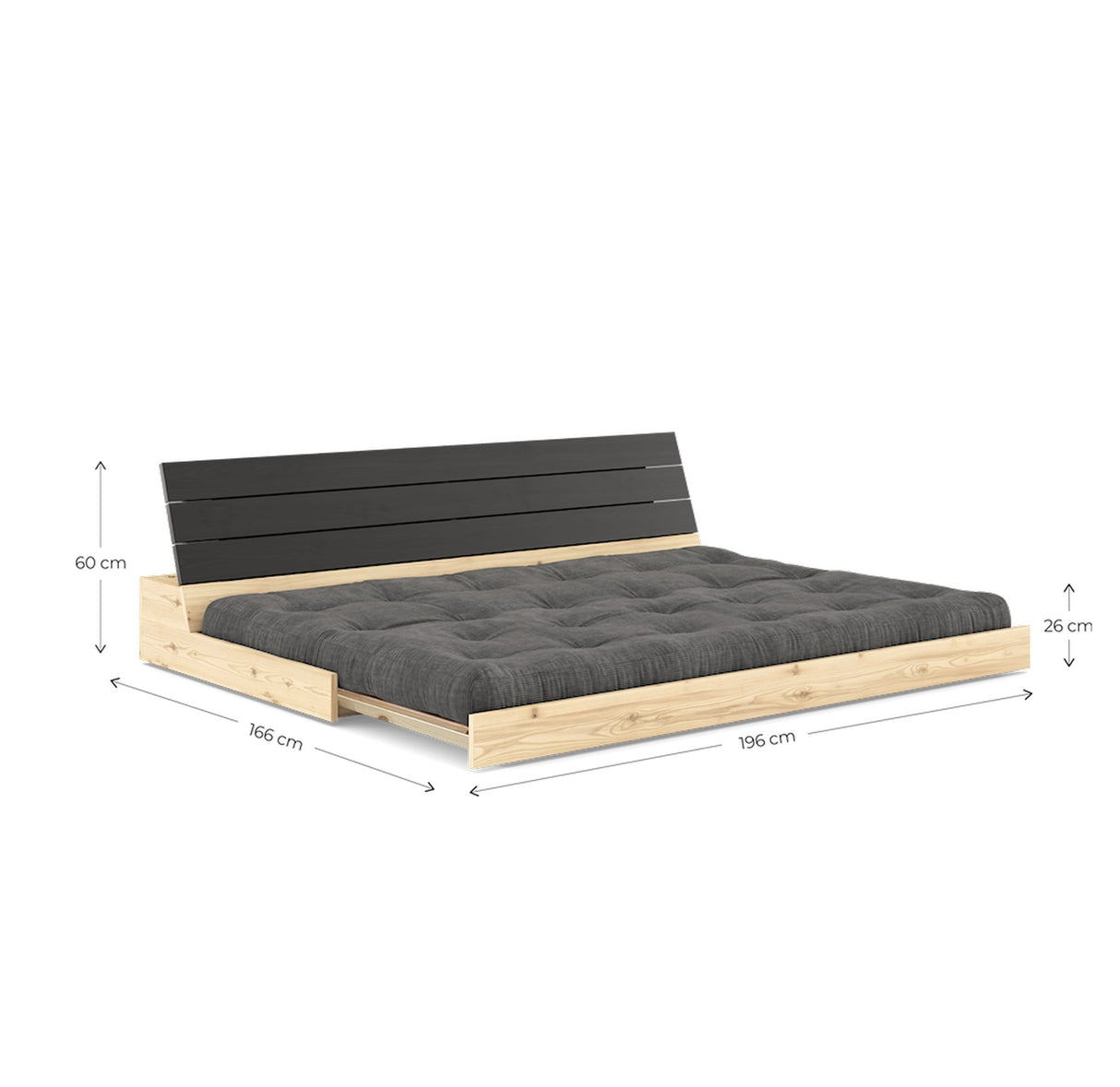 Base Sofa bed, Mocca/black