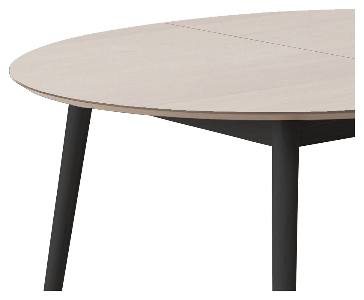 Meza Round Dining Table Ø135, White Pigmented Ash