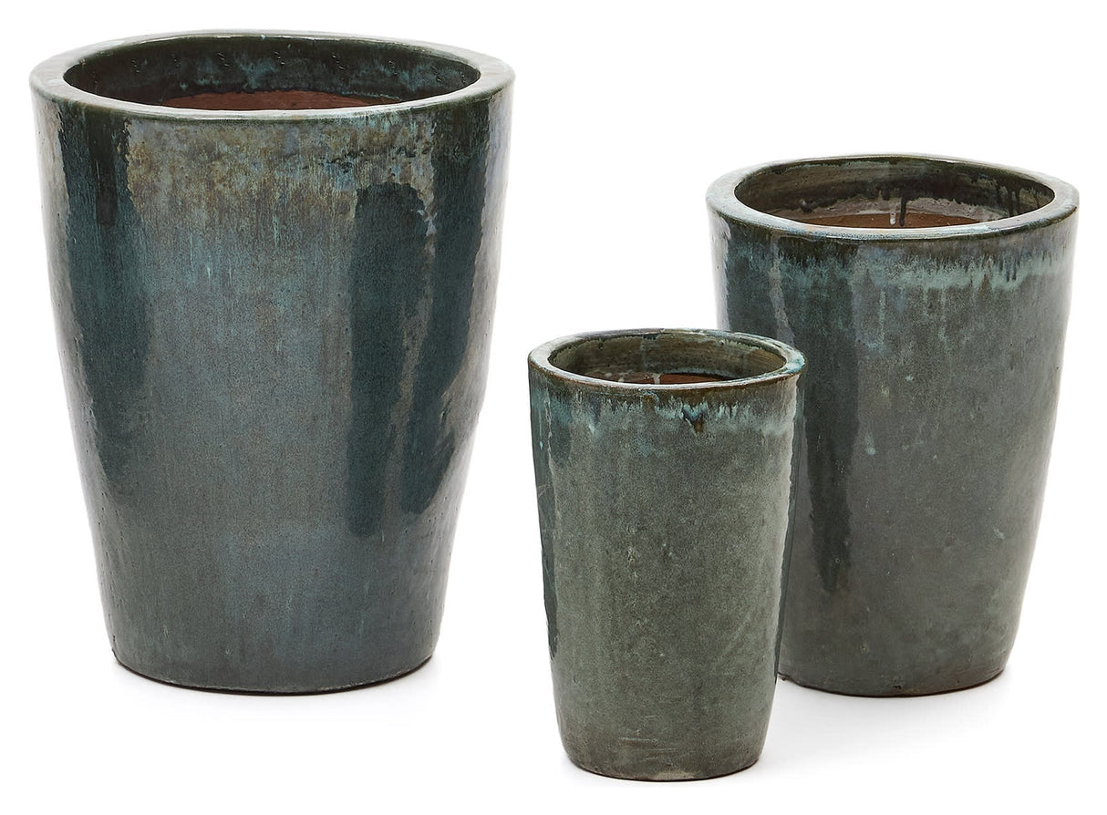 Rotja, plant boxes set of 3 - blue