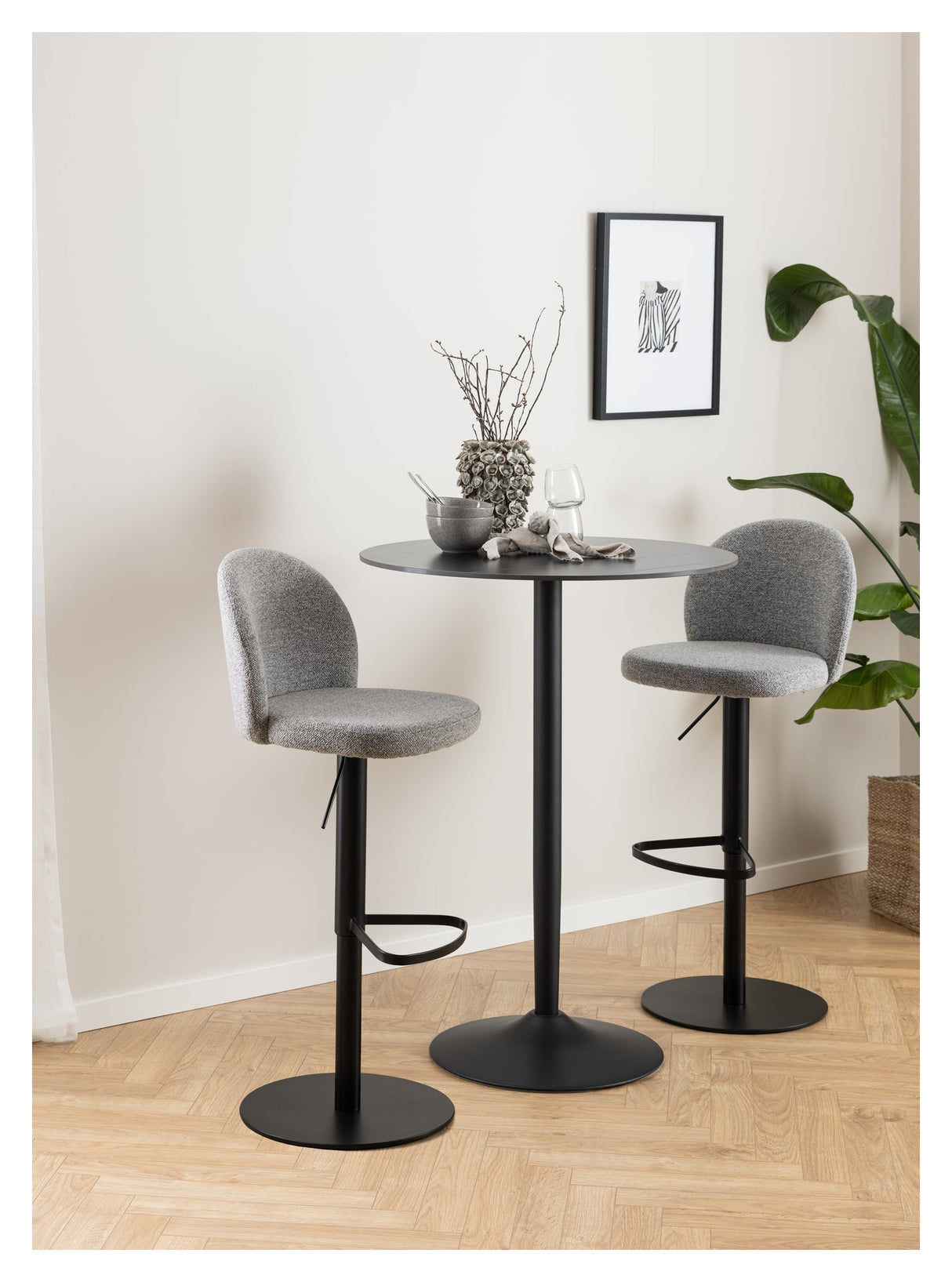 Patricia, bar stool - gray