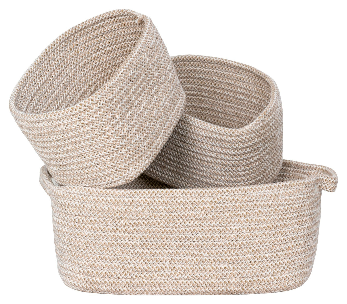 Teixo, Basket set of 3, beige