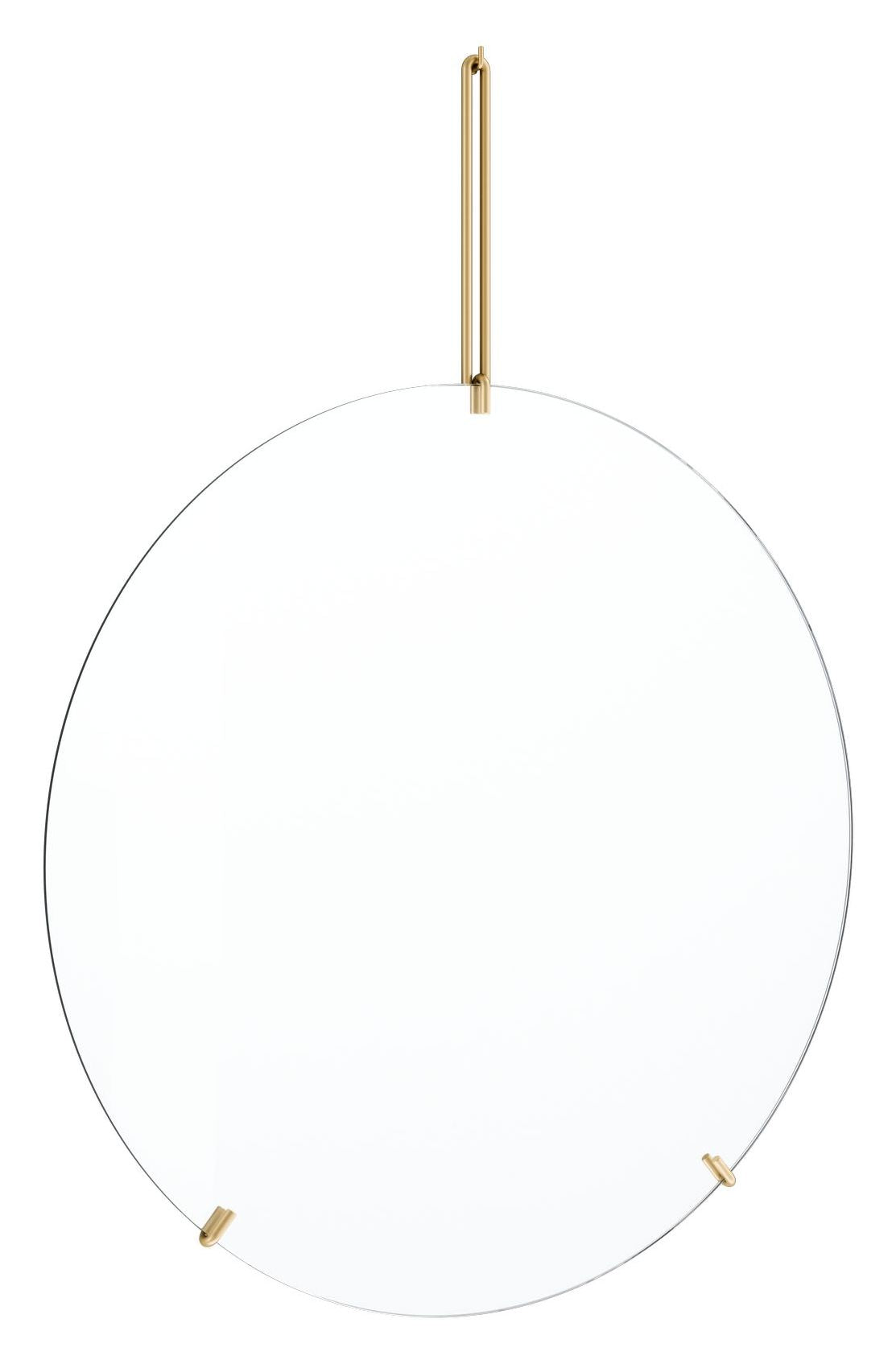 Wall mirror, Ø70, Brass