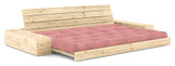 Base Sofa bed with Sideboxes, Sorbet Pink/nature