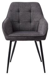 Nolan, dining chair w/armrests - gray