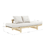 Beat, sofa bed, bordeux/nature