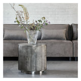 Rota Coffee table Ø50x50 - Brushed silver