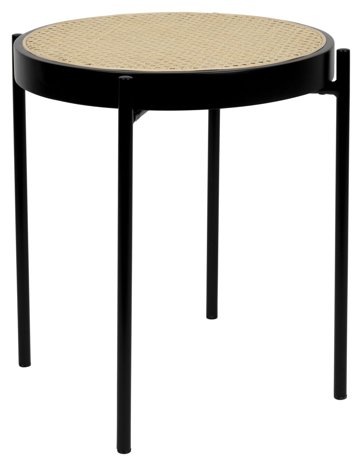 Spike Side Table, Ø50, Rattan/Beech