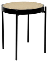 Spike Side Table, Ø50, Rattan/Beech