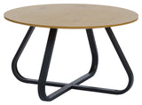 Cesura, coffee table ø80 cm - black/oak