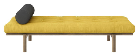 Next Daybed Sofa bed, Brown lacquered pine, Honey velvet