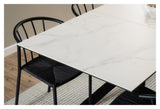 Irwine, dining table 168/210cm - white