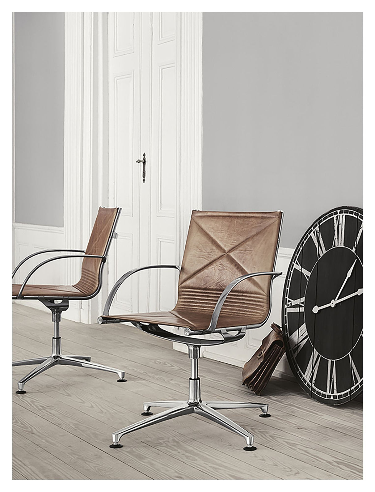 Joint 1211 Office Chair, Leather/Chrome