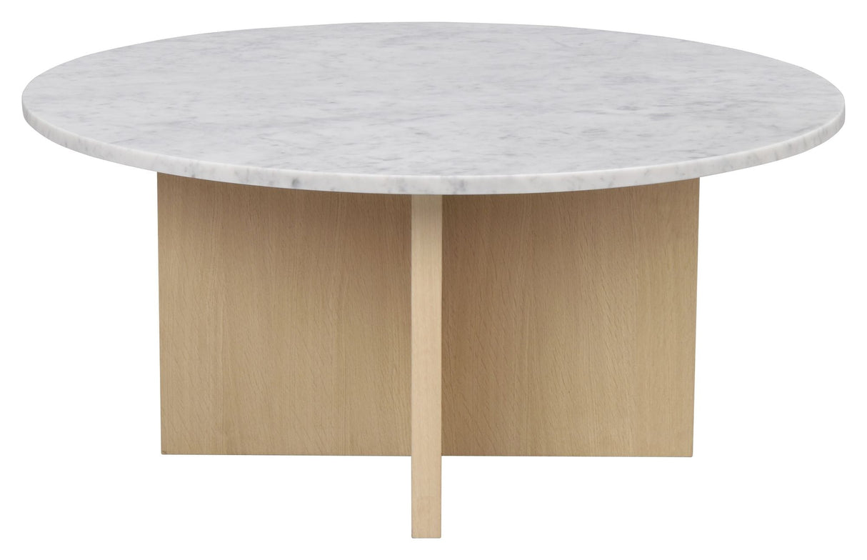 Brooksville Coffee Table Ø90 - White/White pigmented