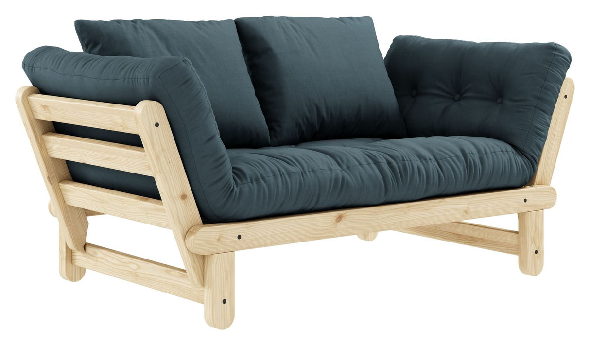 Beat Sofa Bed, Nature, Pine/Petroleum BluesPetroleum Blue