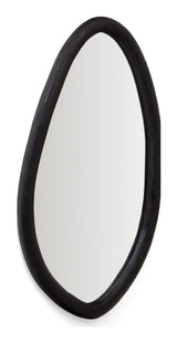 Magrit Mirror, Solid Mughal Wood with black finish, Ø60x110