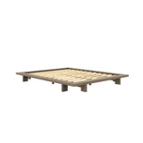 Japan Bed frame, Brown lacquered pine, 180x200