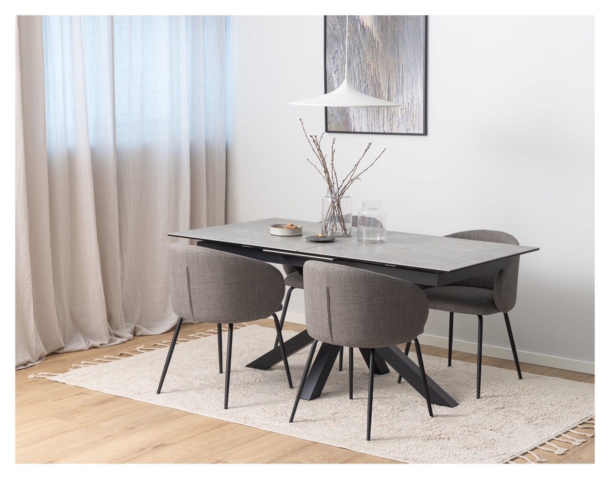 Heaven, dining table 168/210cm - gray