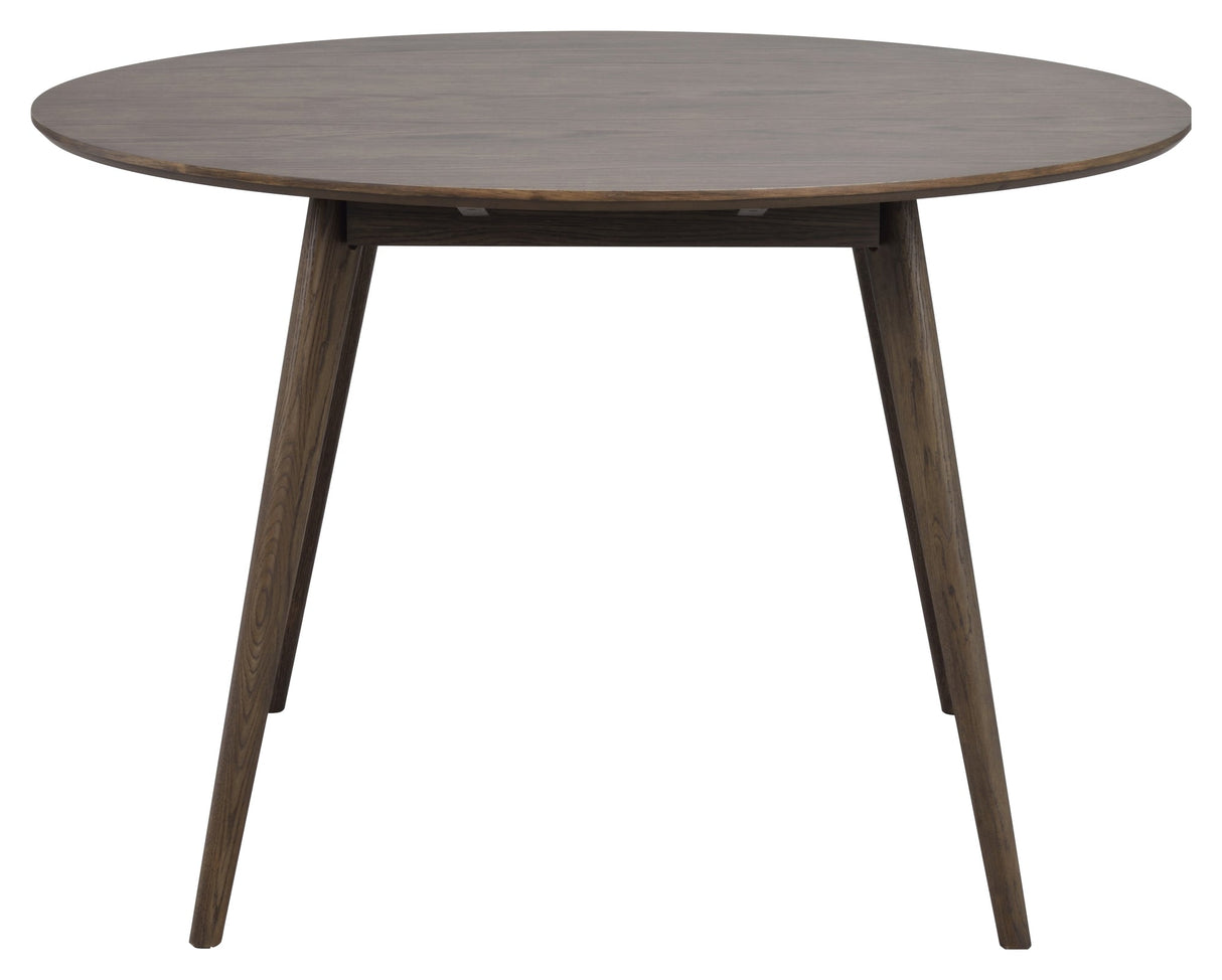 Yumi, dining table Ø115 - brown/oak