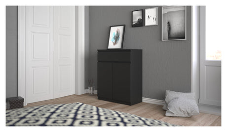 Naia Sideboard w/2 doors - Matte black foil