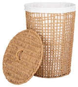 Pomal, Laundry basket Ø42, light brown/white