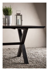 Rives Garden Table 200*100, Acacia, Black