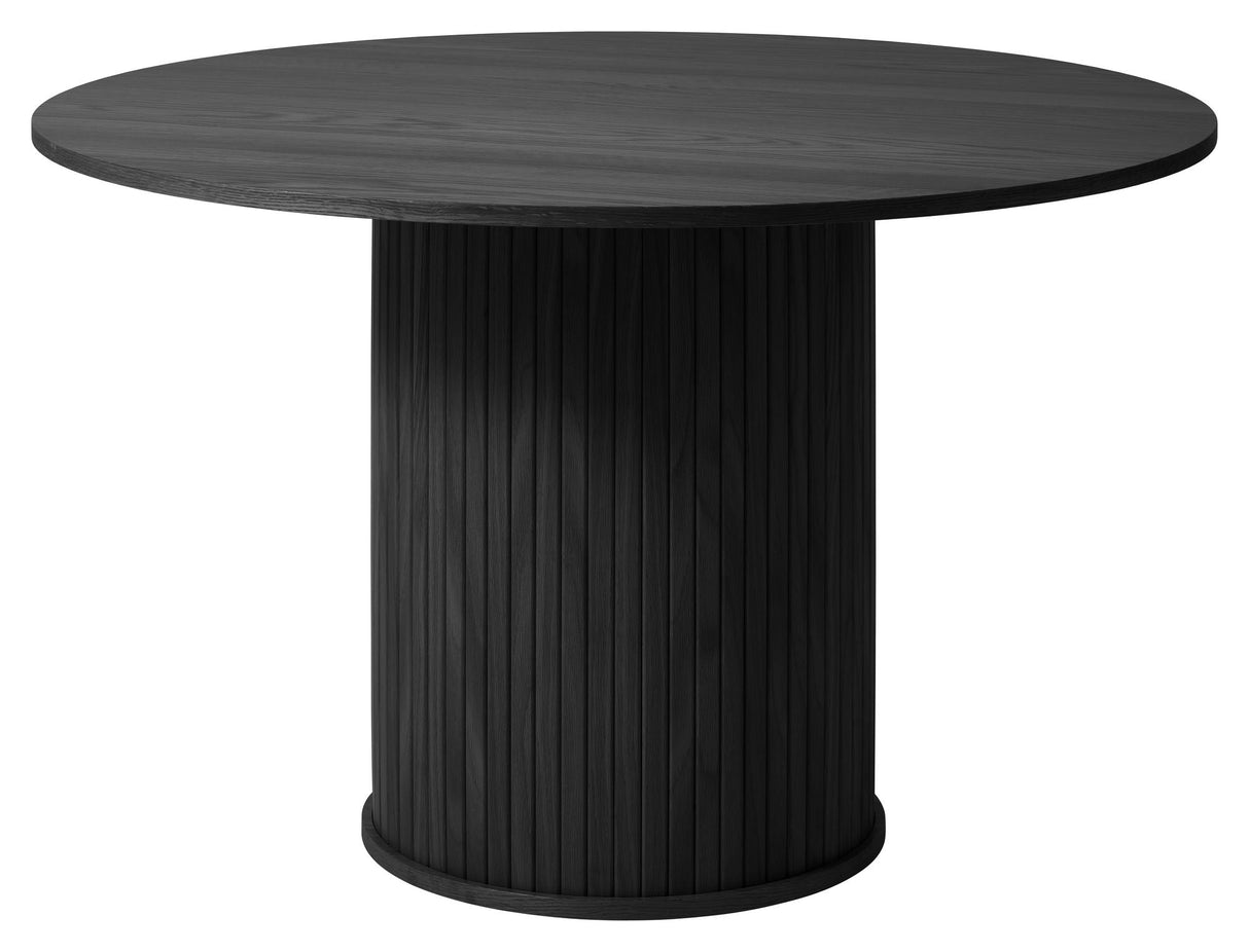 Malmö Dining table Ø120 - Black/oak