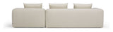 Kornum Sofa with chaise longue right, Offwhite Bouclé