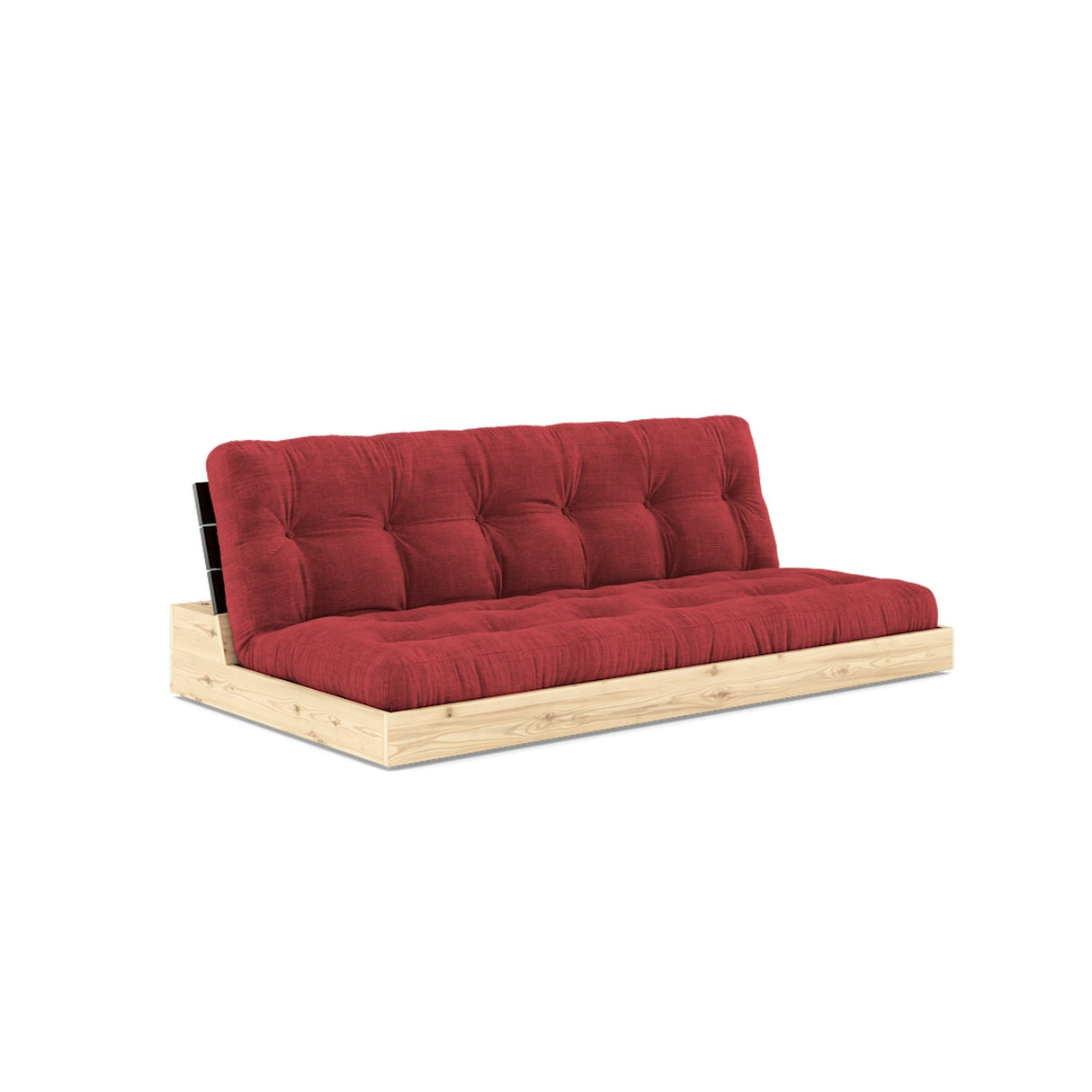 Base Sofa bed, Ruby Red/black