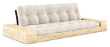 Base Sofa bed with Sideboxes, Ivory/black