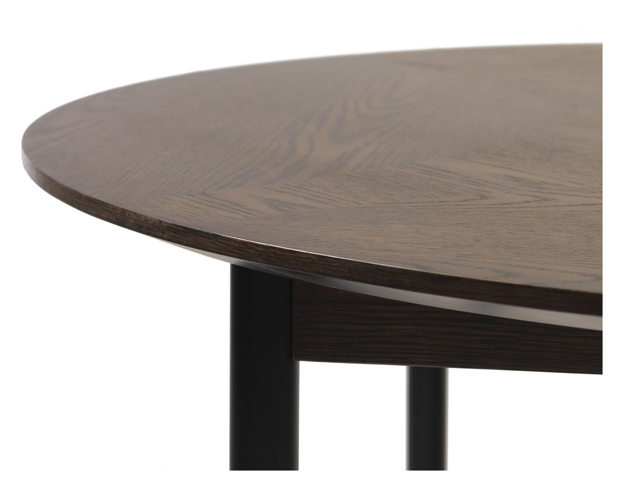 Latina Dining table Ø120, Espresso oak