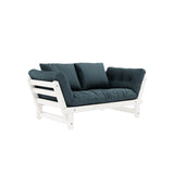 Beat, sofa bed, petrol blue/white