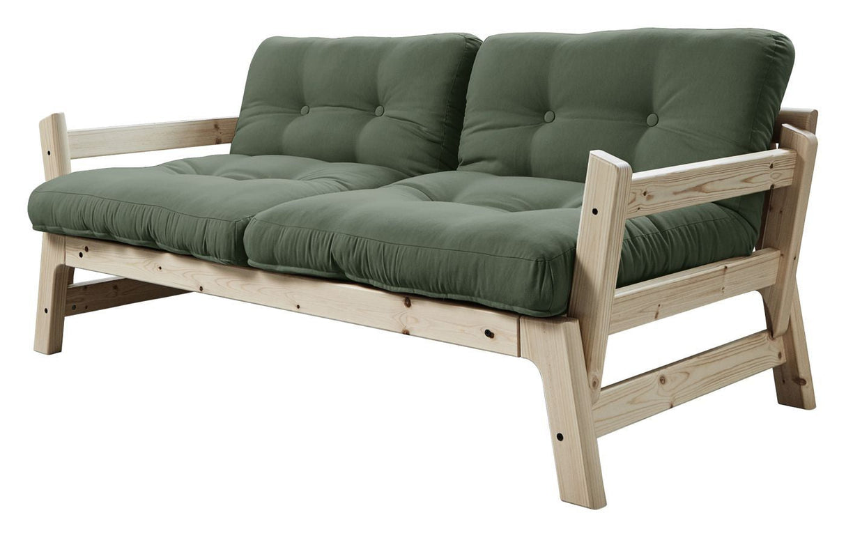 Step Sofa bed, Olive Green/Nature