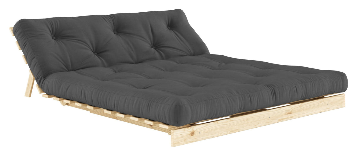 Roots 160 Sofa Bed, Pine/Dark Gray,