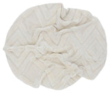 Dahlia wool mix blanket, Ø200, White