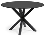 Argo Full Dining Table Ø119 Black lacquered