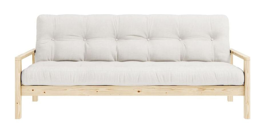 Knob Sofa bed, Lacquered pine, Off white