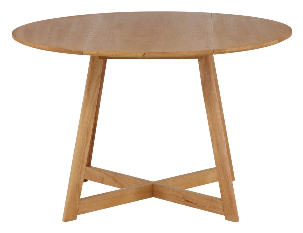 Yadikon Dining Table, Rubber Wood, Brown, Ø120