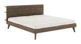 Retreat Bed frame, Brown lacquered pine, 180x200