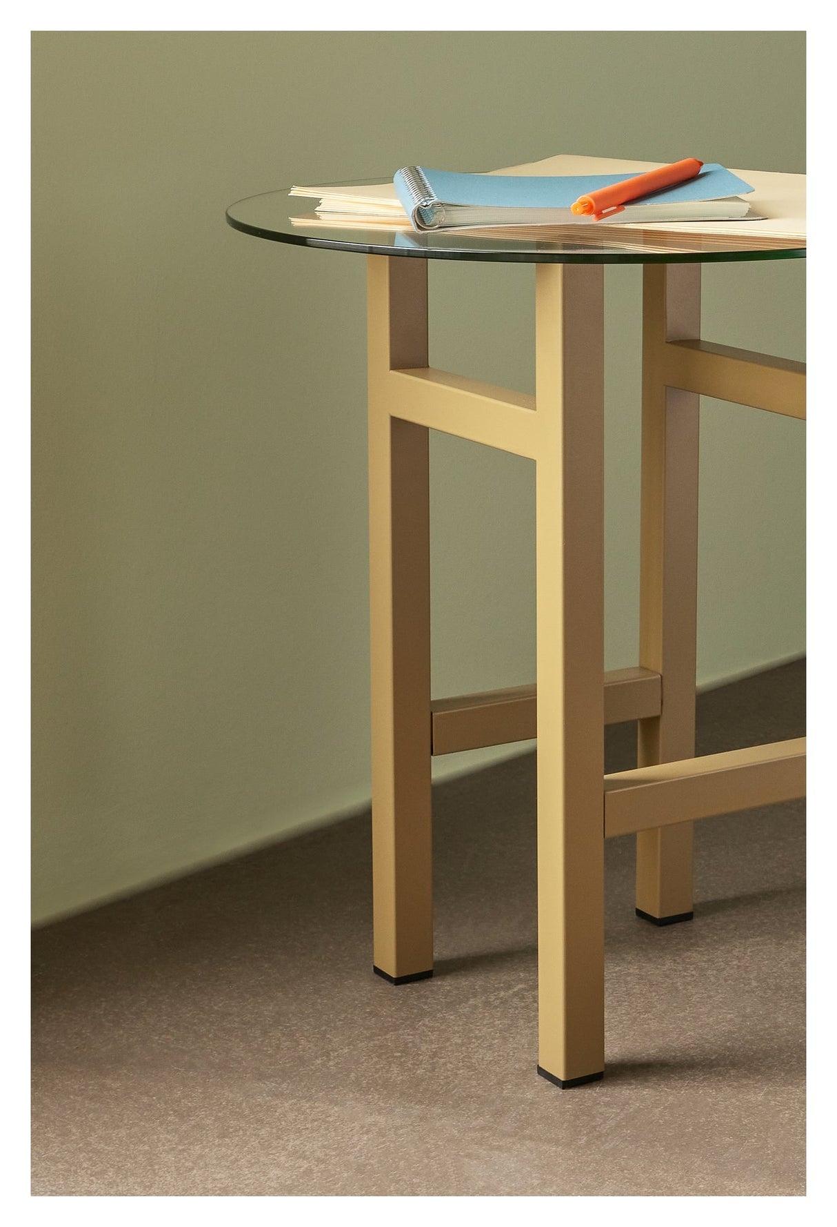 Elevate, Side table, olive green