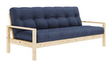 Knob Sofa bed, Lacquered pine, Navy