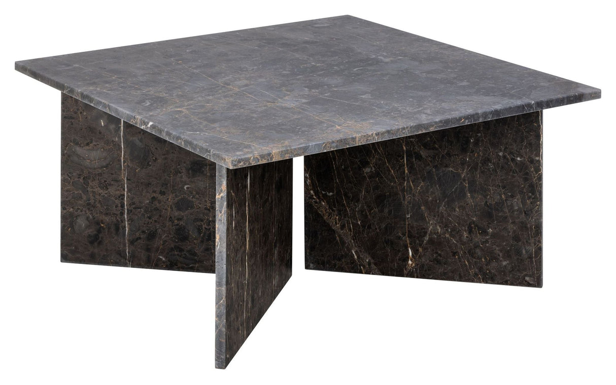 Florence Coffee table, Brown marble, 90x90