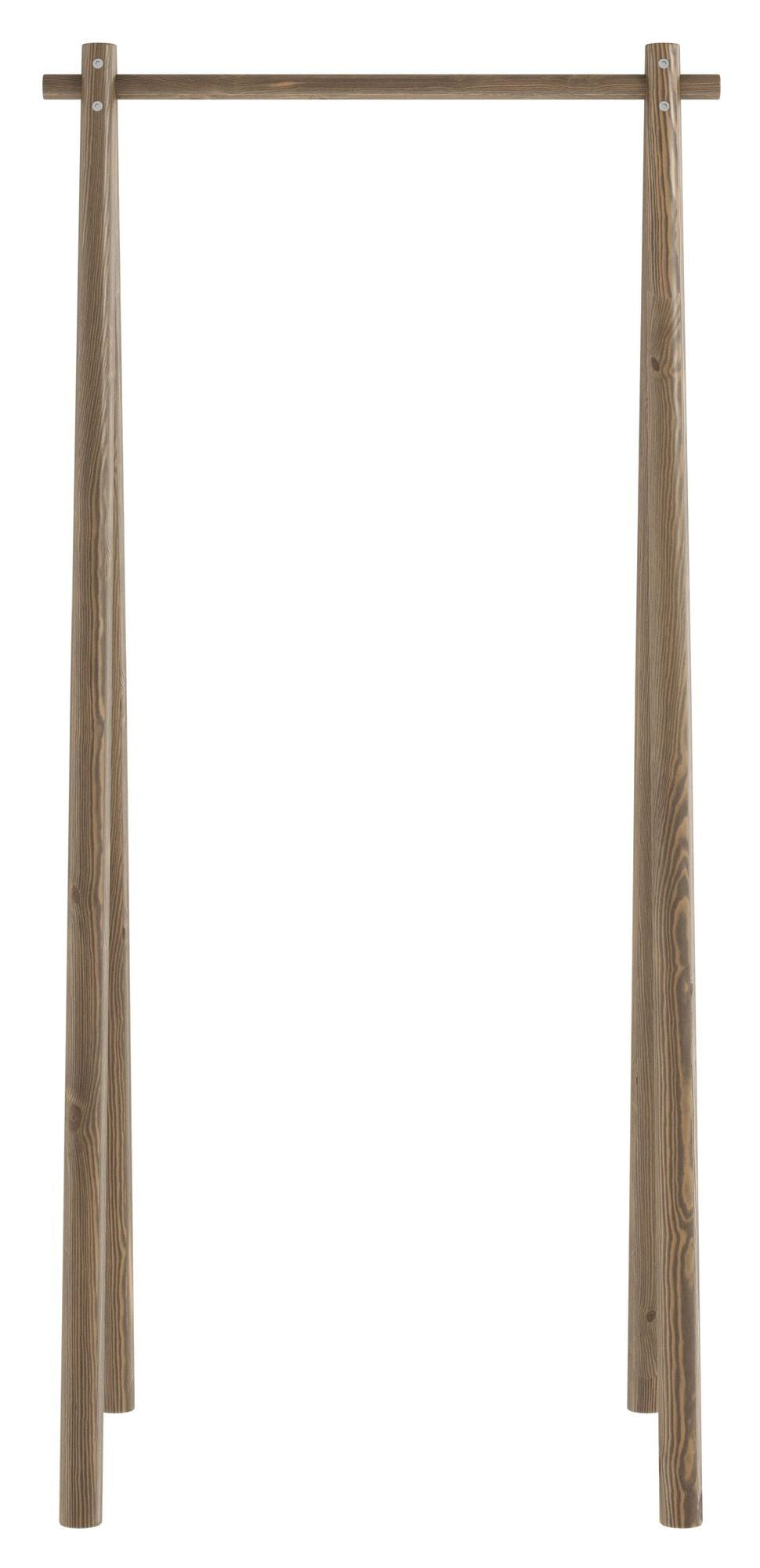 Hongi Clothes rack, Brown lacquered pine, 177x75